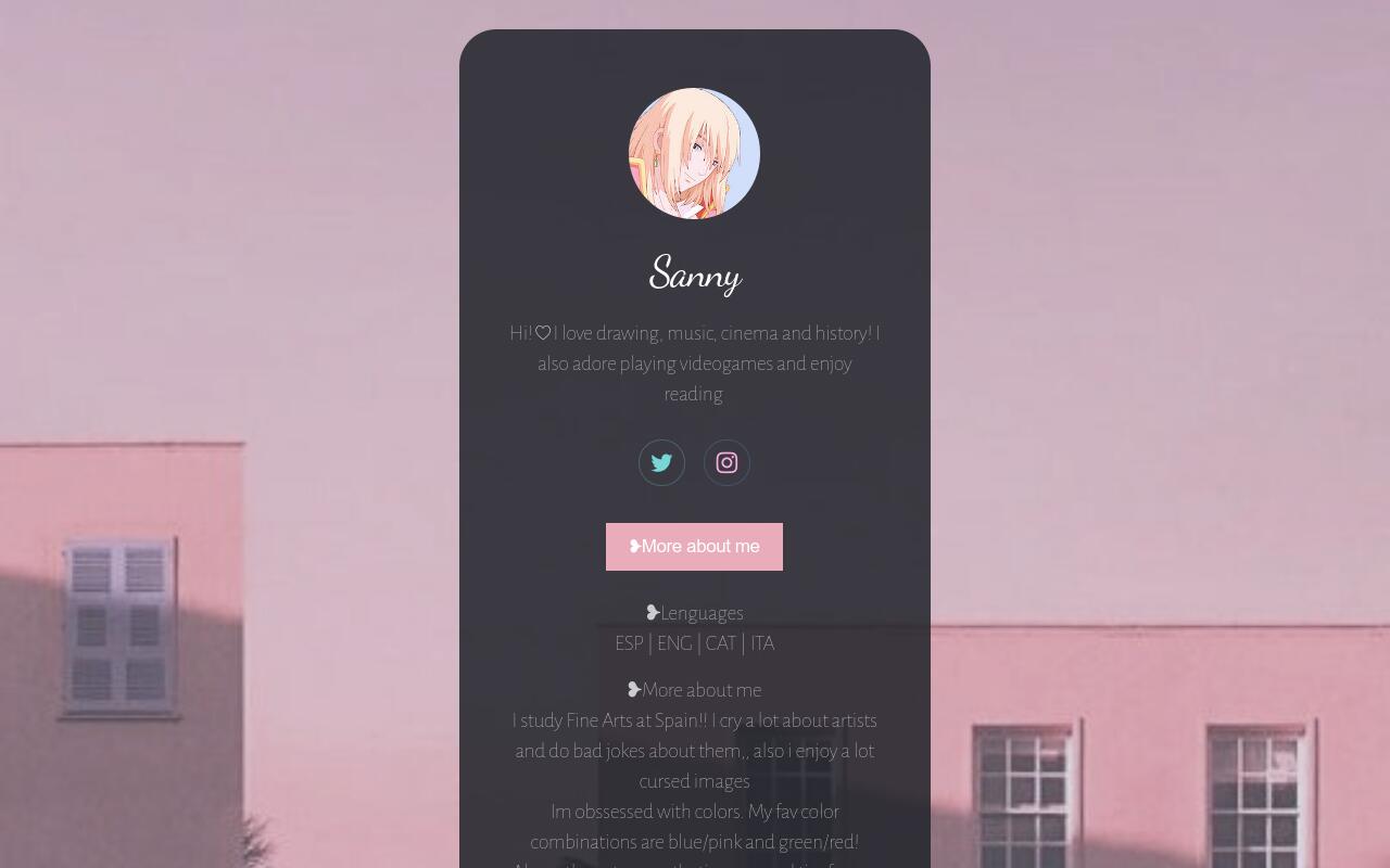 Carrd profile picture for @sanny
